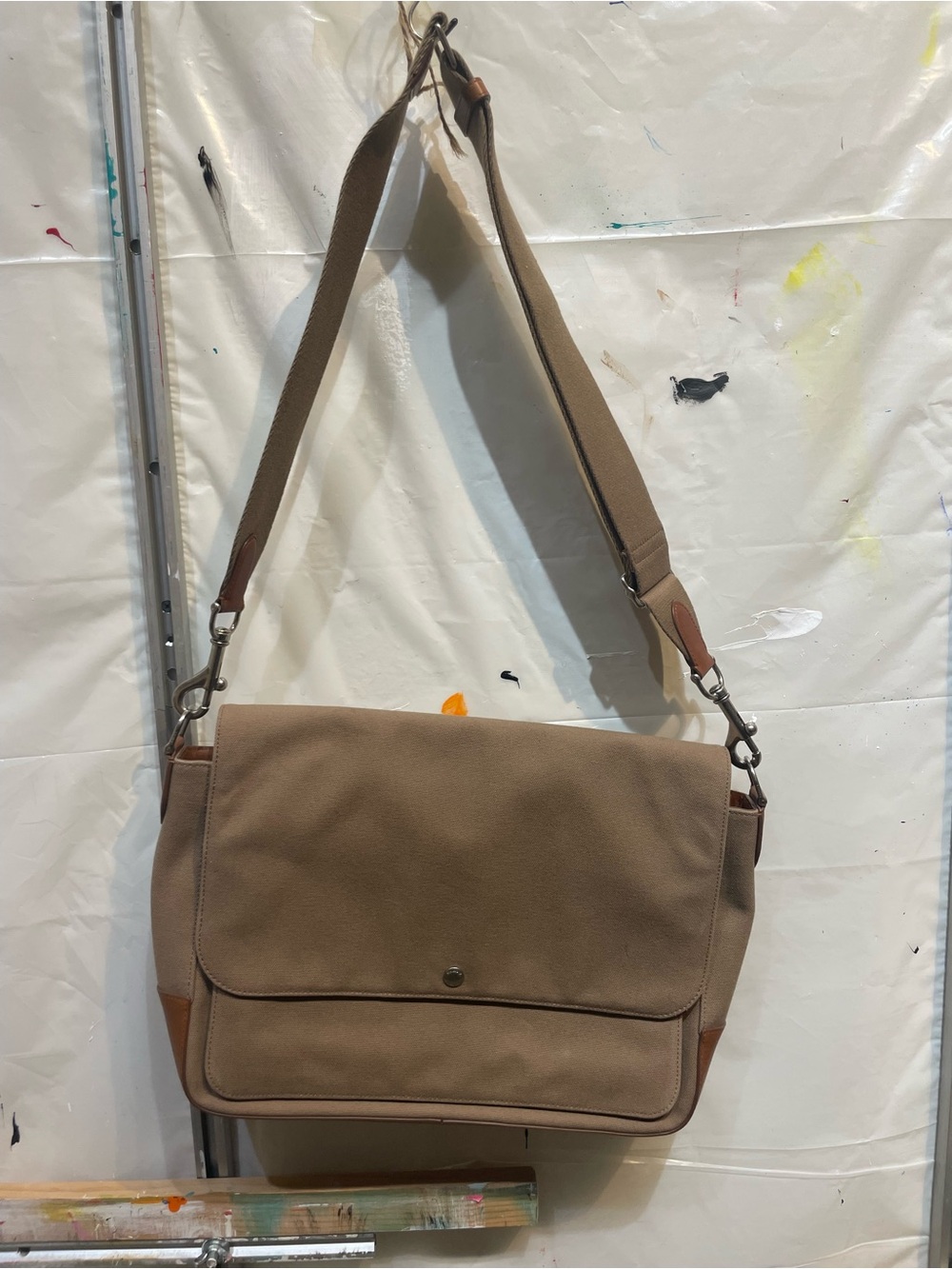 Shinola Men's Canfield Relaxed Canvas Messenger Crossbody Bag